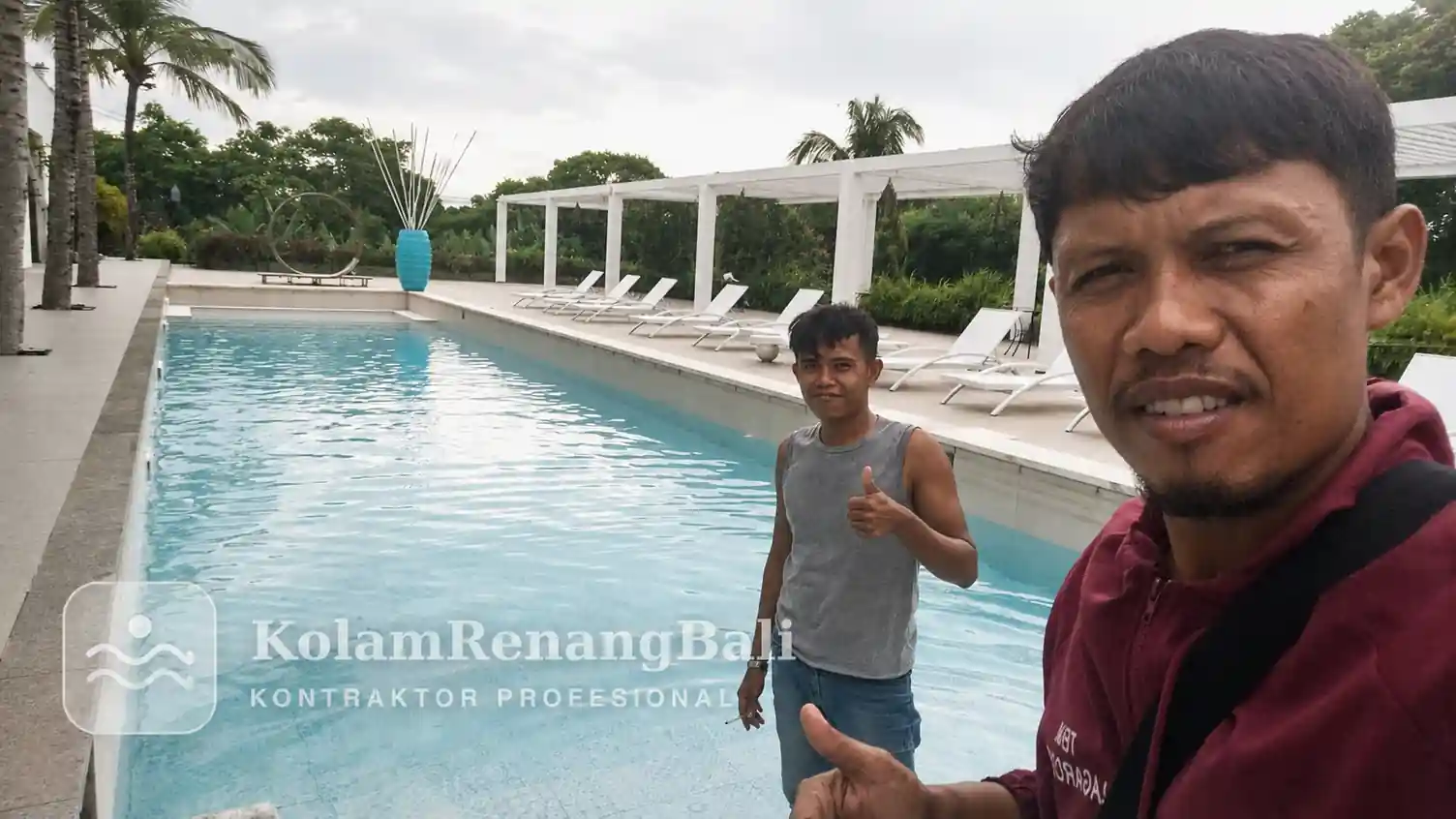 Swimming pool contractor Bali: villa pool project completed by Kontraktor Kolam Renang Bali, trusted builder since 2005