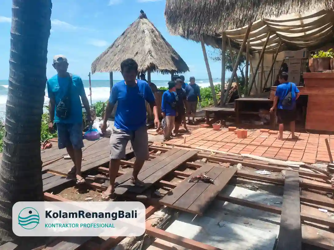 Kontraktor kolam renang Kuta Bali - hotel pool, villa sewa harian, dan penginapan wisata pantai oleh Kontraktor Kolam Renang Bali