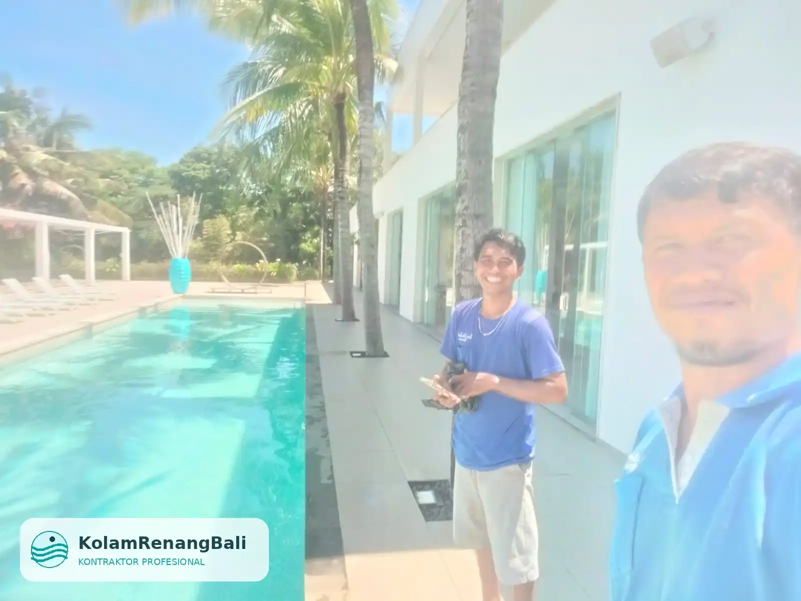 Kontraktor kolam renang Tabanan - villa pool view sawah di koridor Canggu-Tabanan dan Penebel